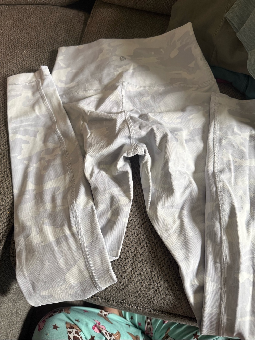 lululemon athletica Light Gray Camo High-Rise Leggings